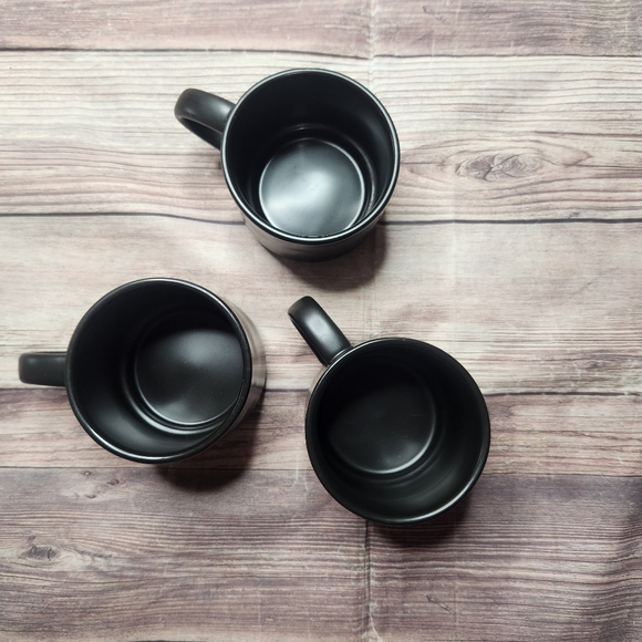 Rae Dunn Black Morning Stack Mugs Set - Picture 2 of 7